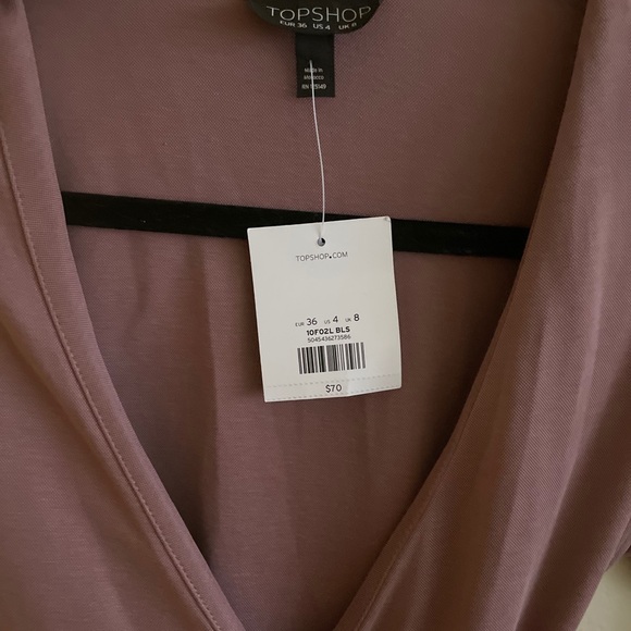 Topshop Dolman Wrap Dress in Blush - Picture 3 of 3